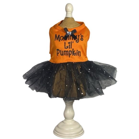 Halloween Tulle Skirt Dog Dress Mommy's Lil' Pumpkin - Picture 1 of 7